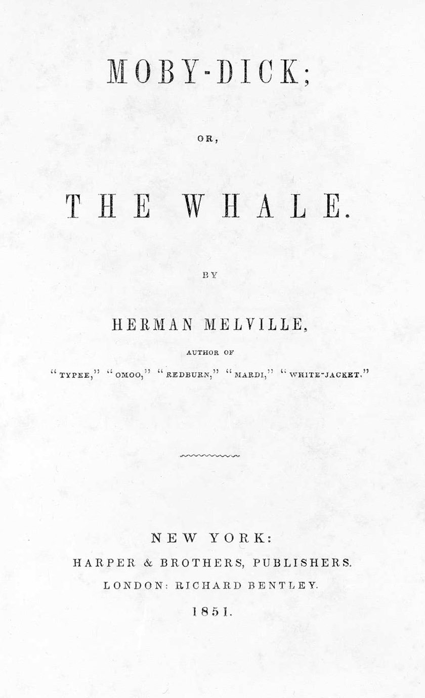 Página de título de Moby-Dick (1851)